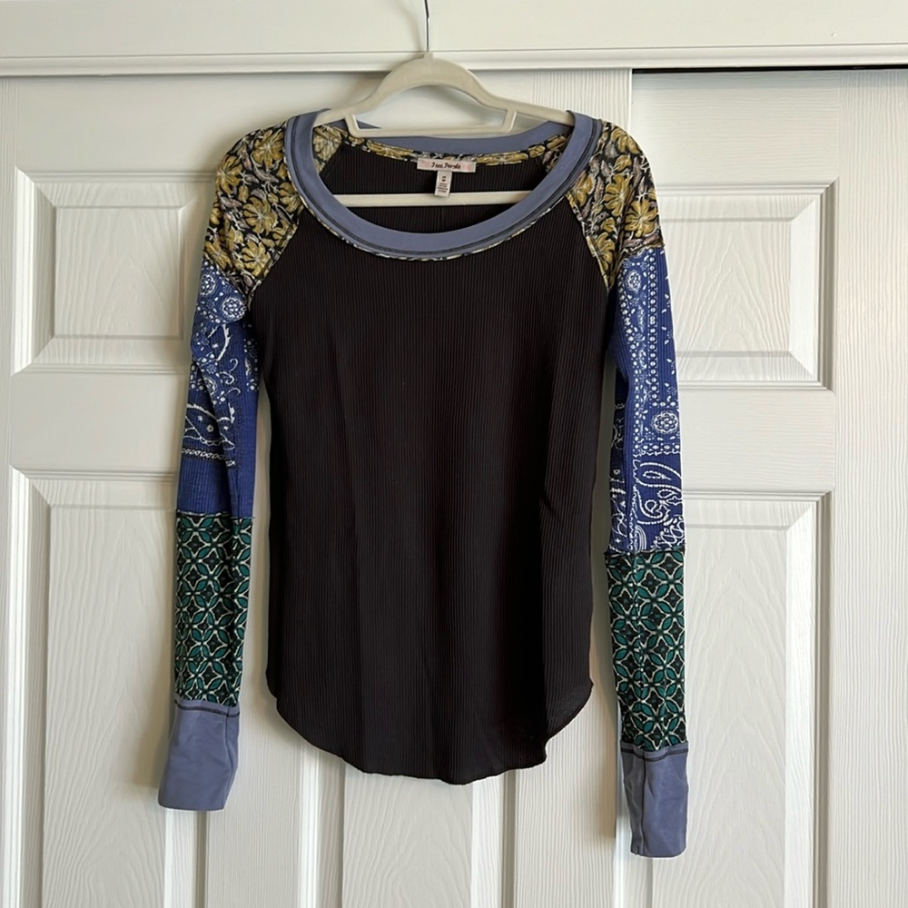 Free People Long Sleeve Thermal Tee